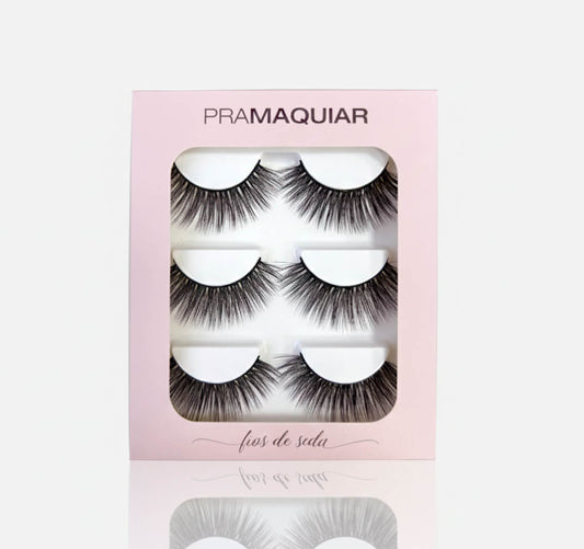 3 pares Cílios postiços Fios de Seda #1220 SCARLETT