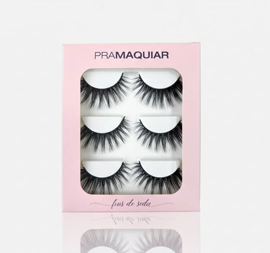 3 pares Cílios postiços Fios de Seda #1209 ADHARA