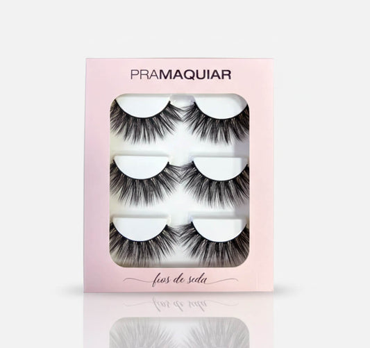 3 pares Cílios postiços Fios de Seda #1213 LAUREN