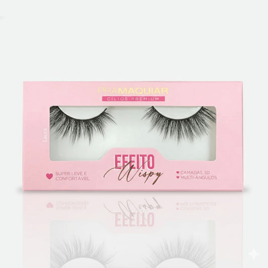 Cílios postiços Premium Efeito Wispy #1139 LAURA